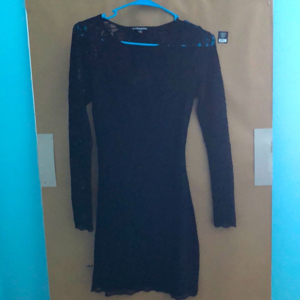 A black express dress